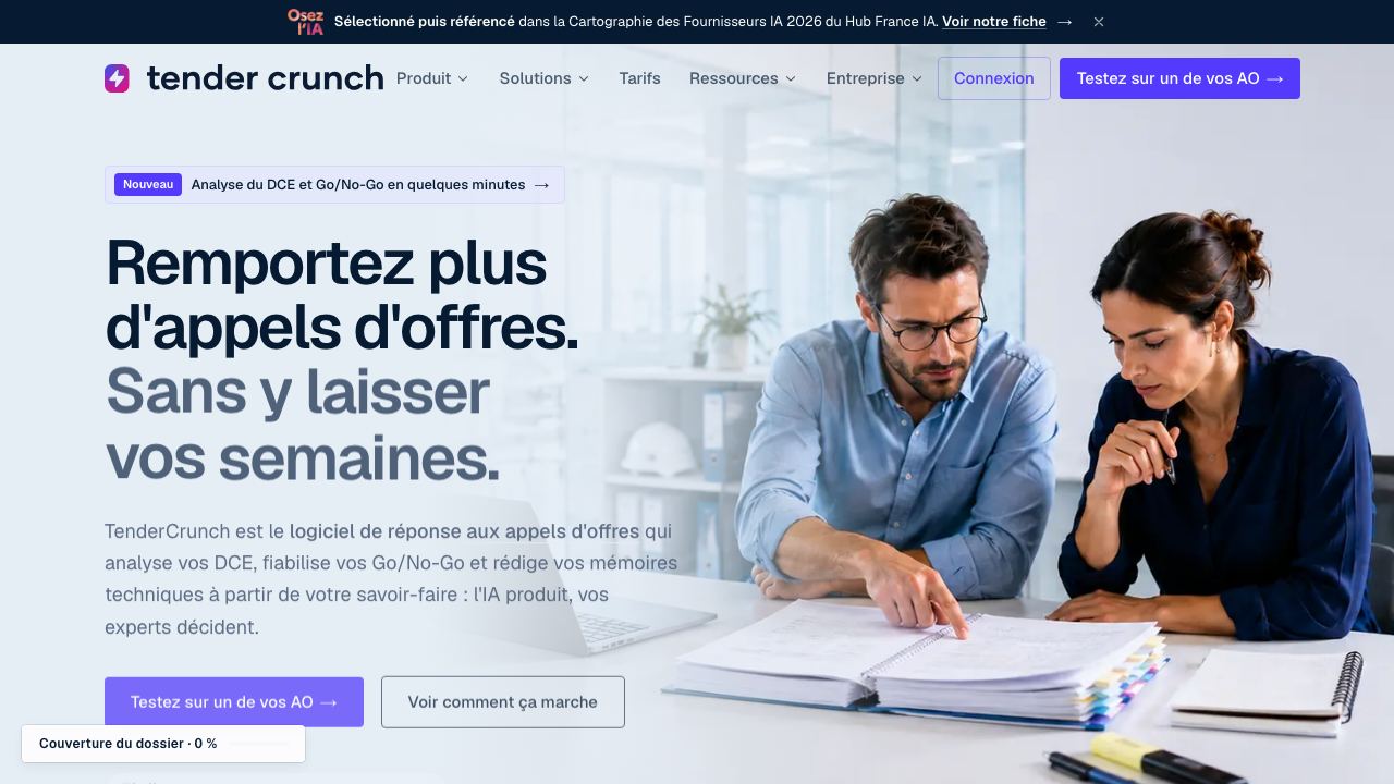 TenderCrunch website screenshot
