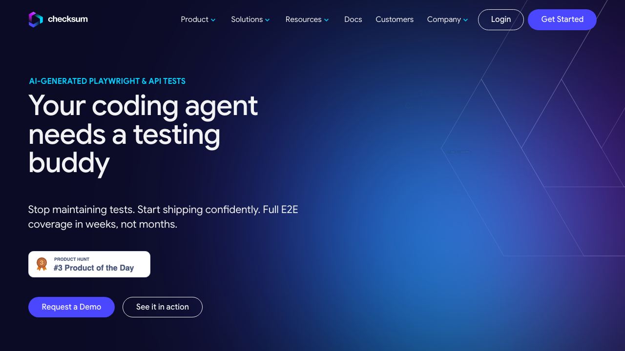 Checksum.ai website screenshot