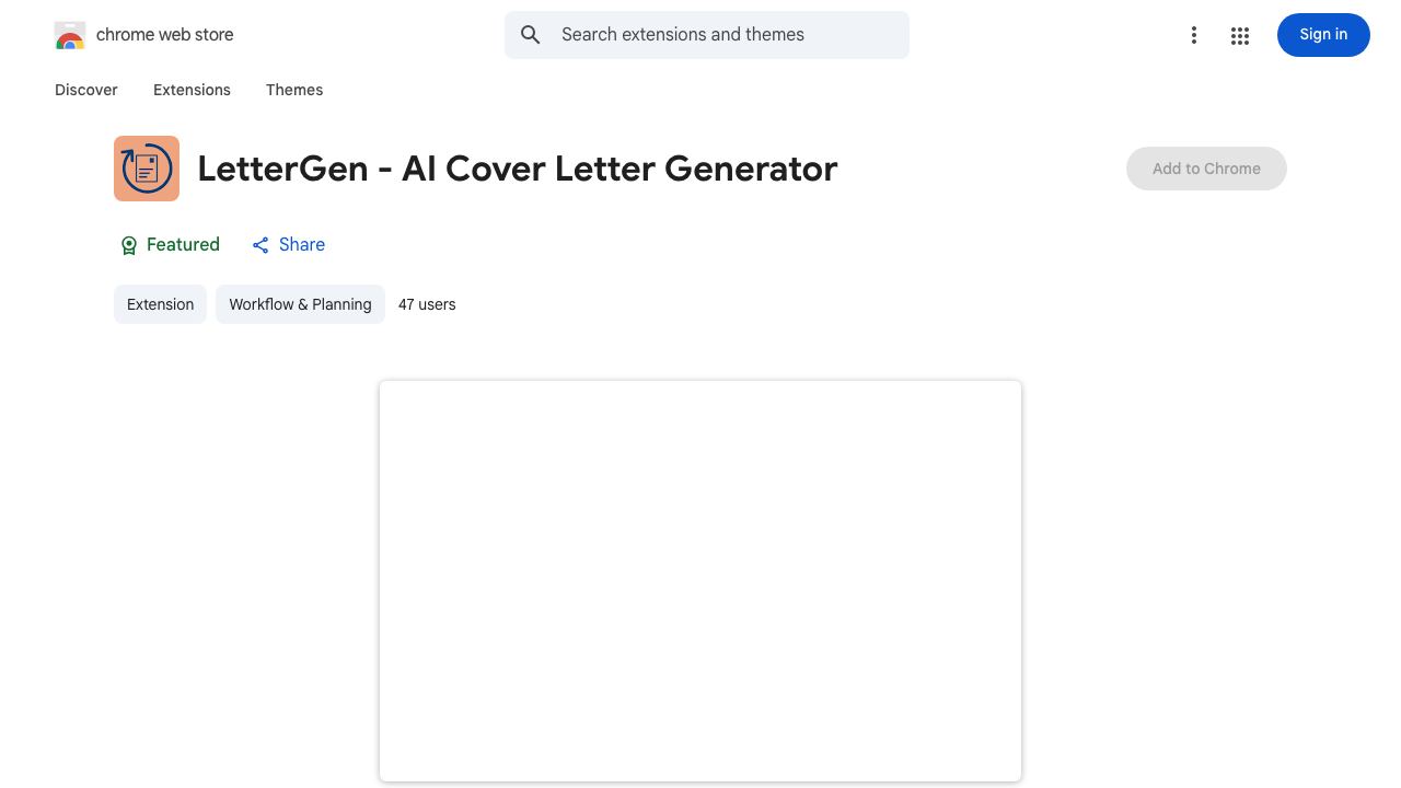 LetterGen - AI Cover Letter Generator 网站截图