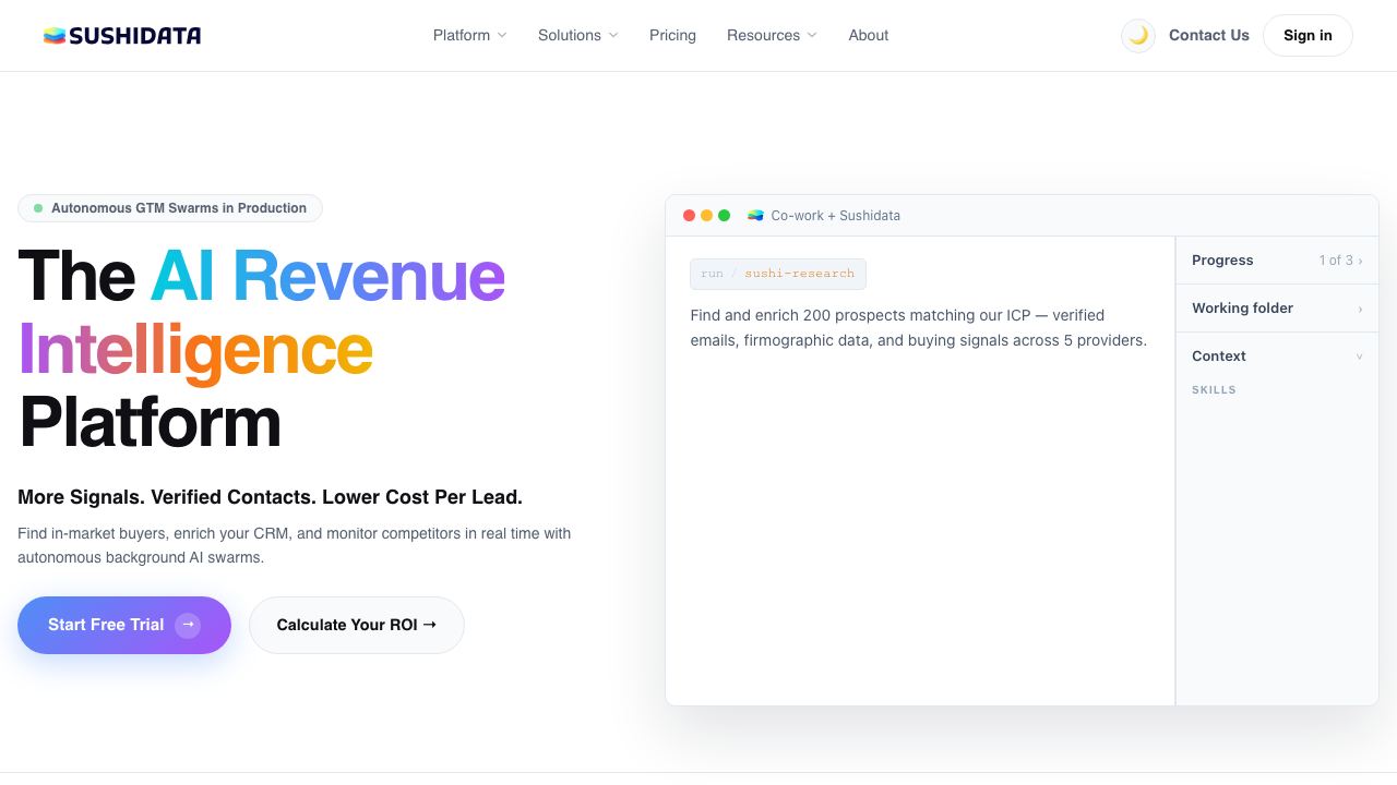 Sushidata website screenshot