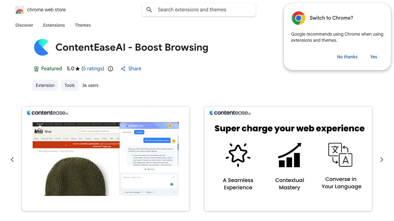 ContentEaseAI - Boost Browsing 网站截图