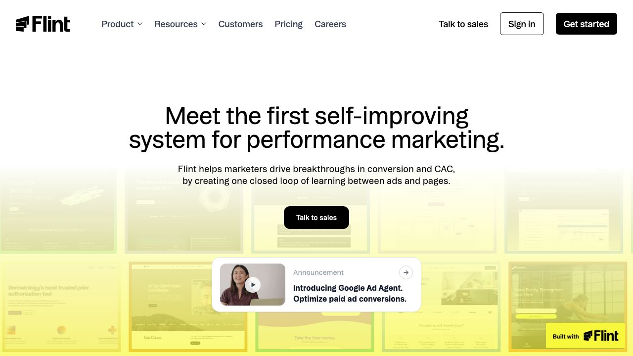 Flint website screenshot