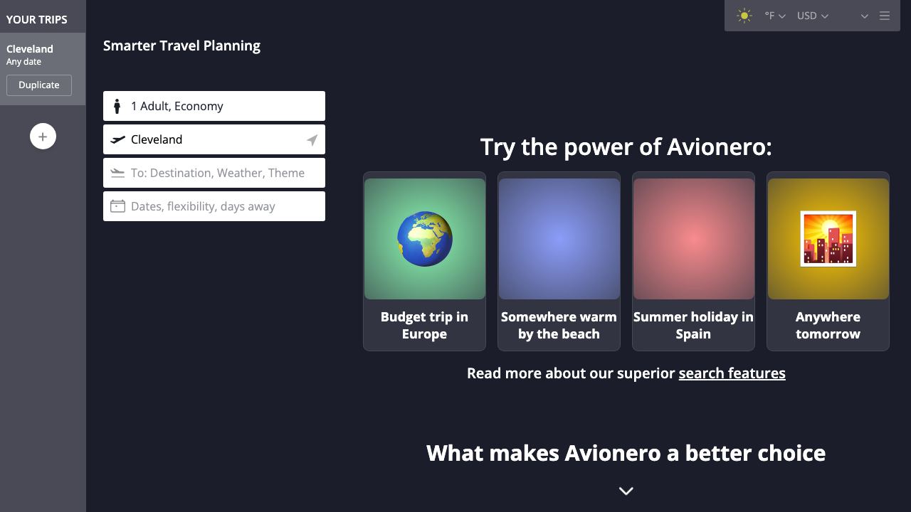 Avionero 网站截图