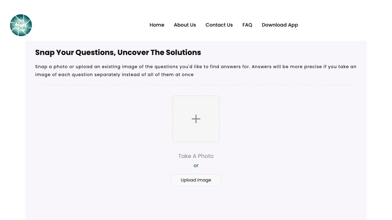 SnapAndSolve 网站截图