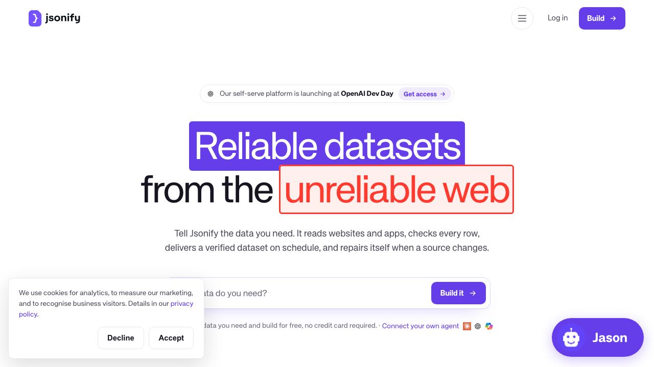 Jsonify 网站截图