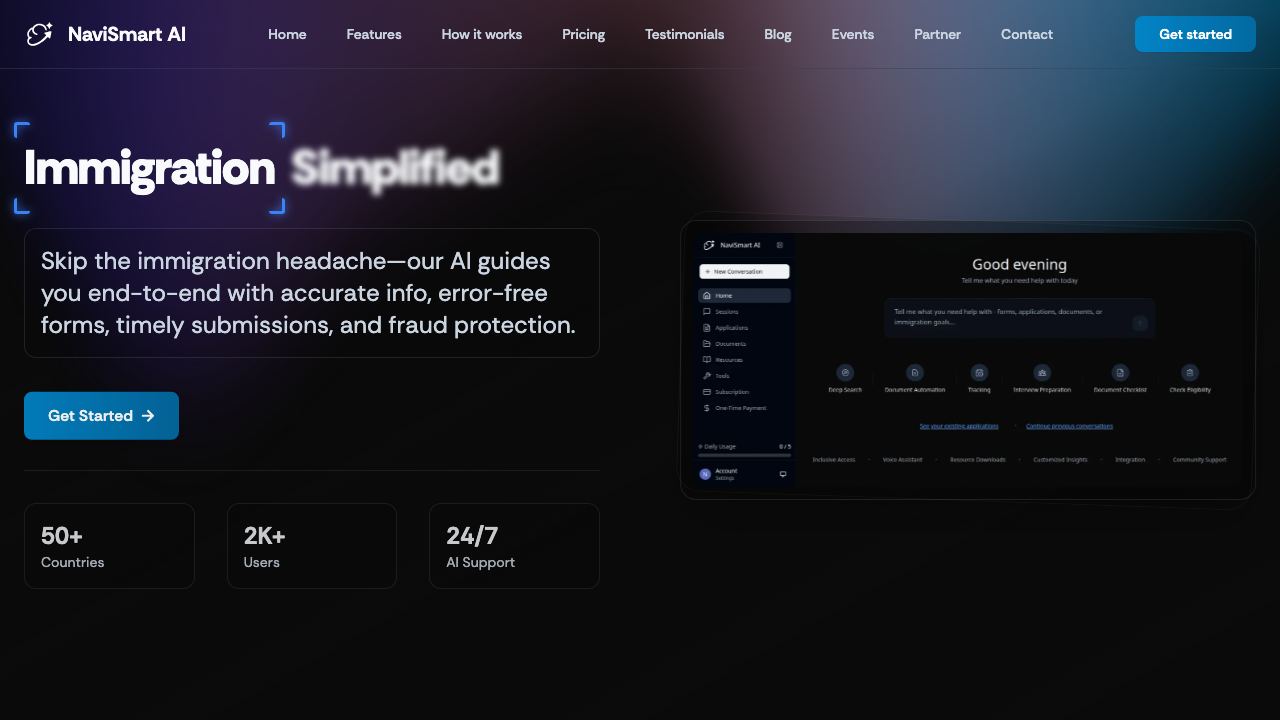 Navismart AI 网站截图
