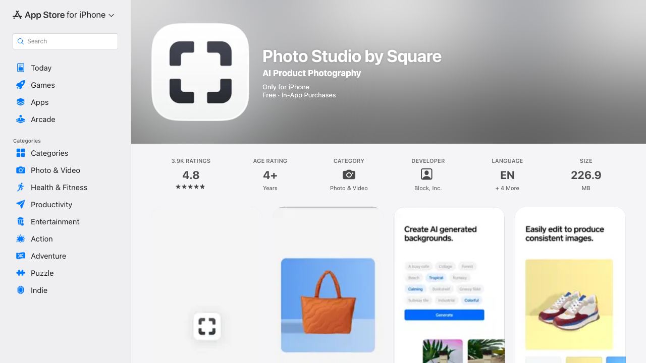 AI Environments by Square Photo Studio 网站截图