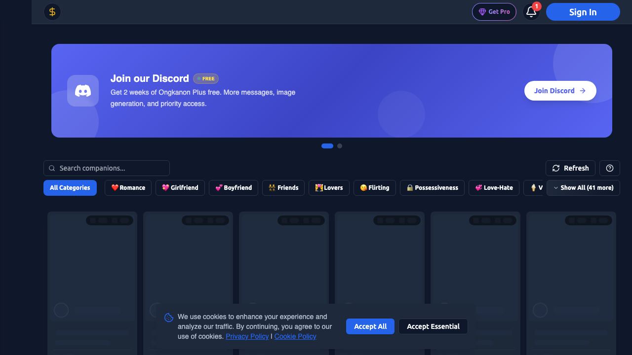 Ongkanon website screenshot