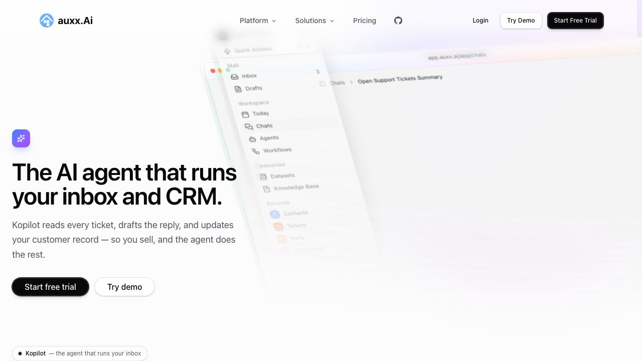 Auxx.ai 网站截图