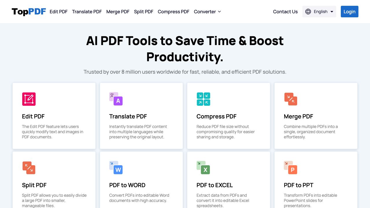 TopPDF website screenshot