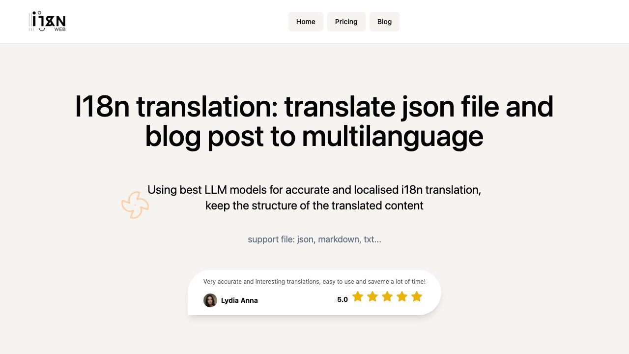 https://i18nweb.com website screenshot