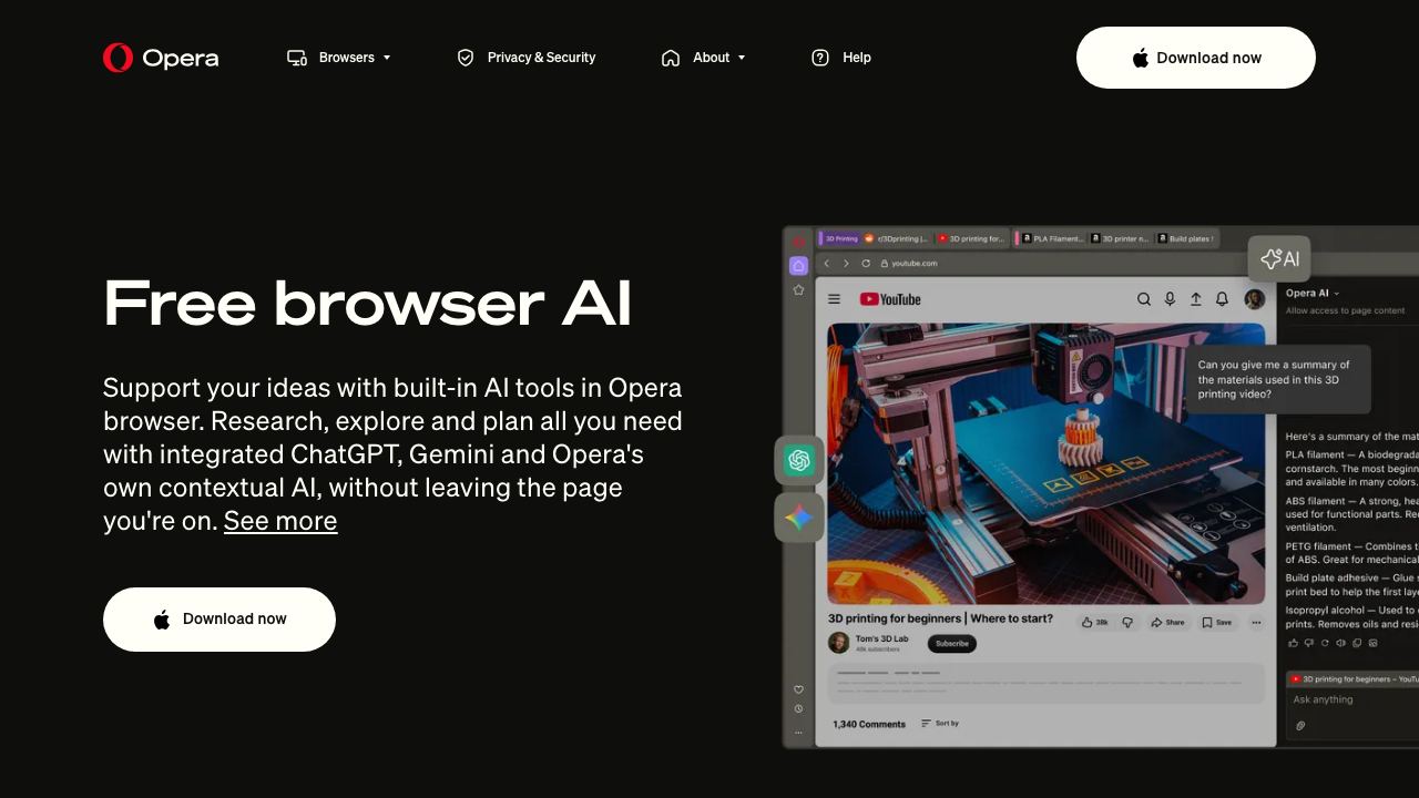 Browser AI website screenshot