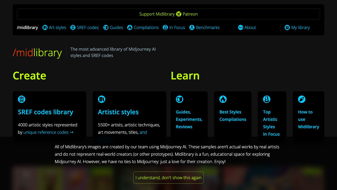 midlibrary.io website screenshot