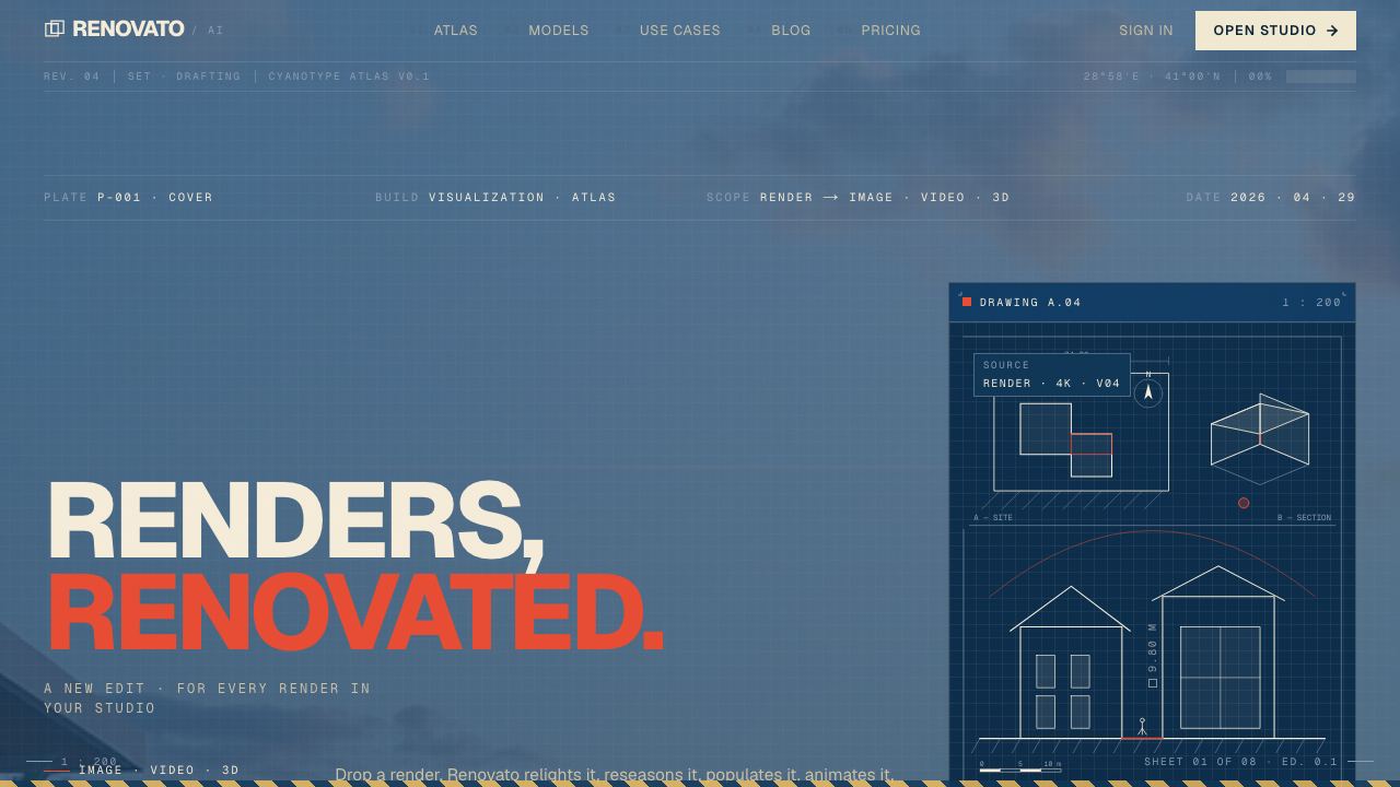 Renovato AI website screenshot