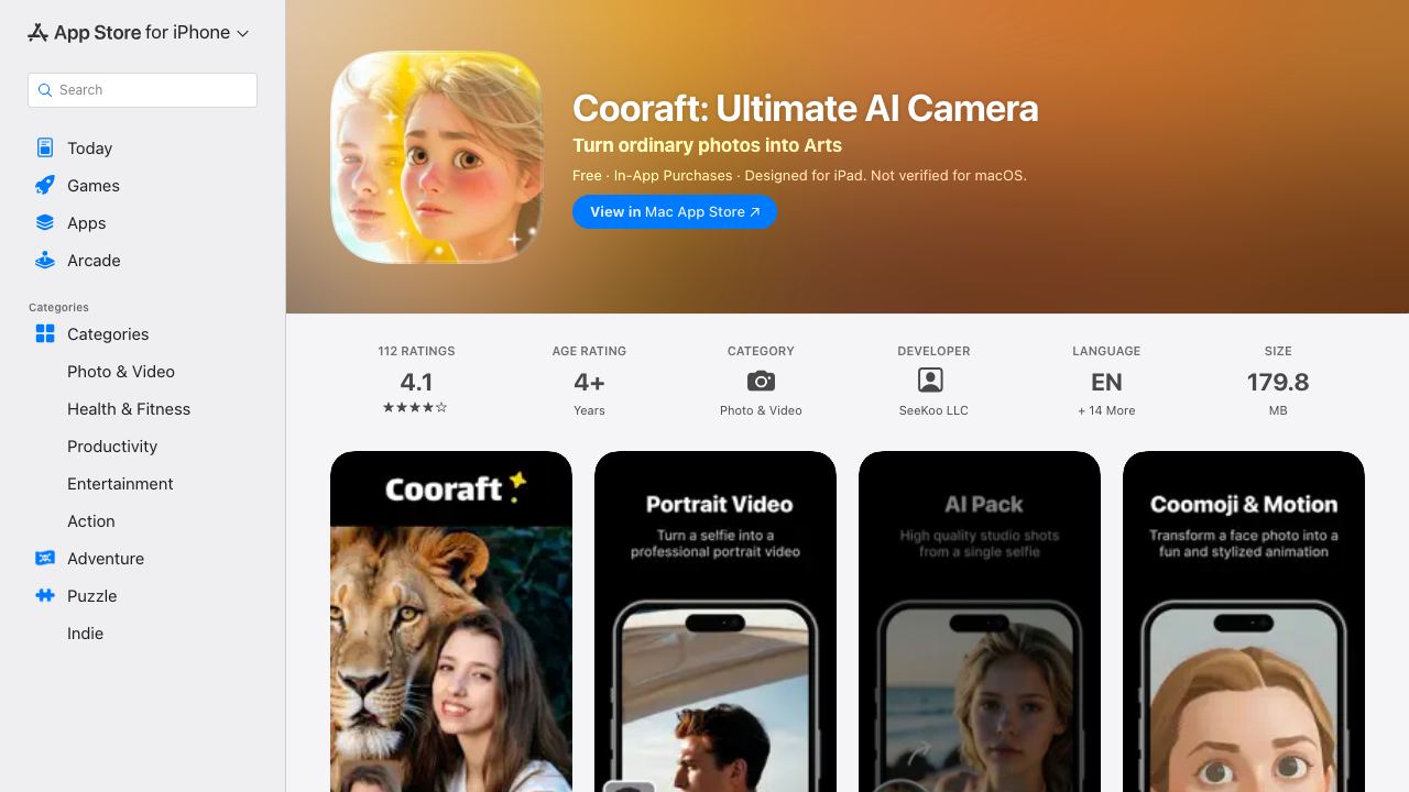 Cooraft 网站截图