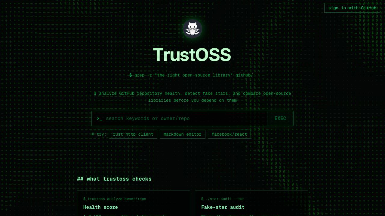 TrustOSS 网站截图
