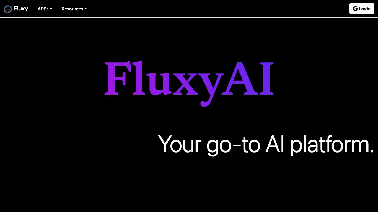 Fluxy AI 网站截图