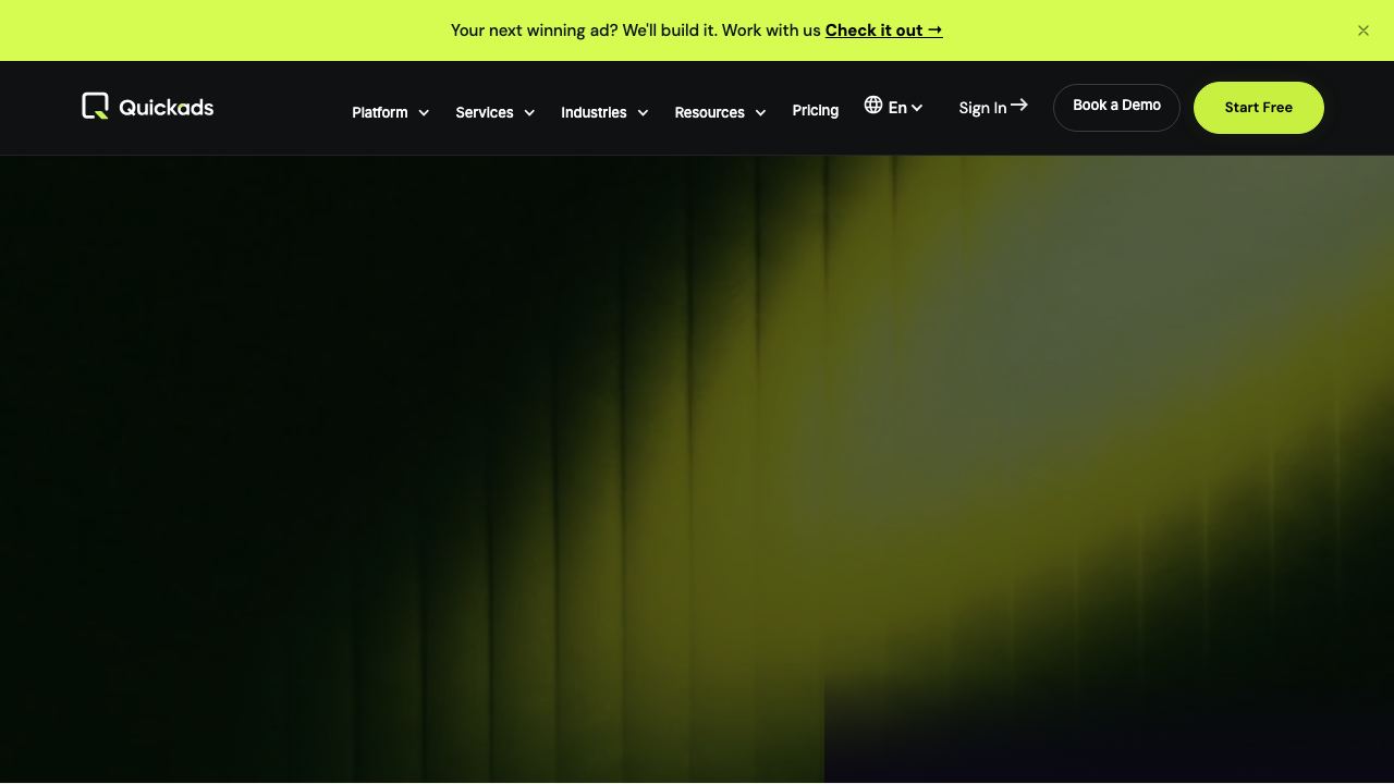 Quick Ads website screenshot