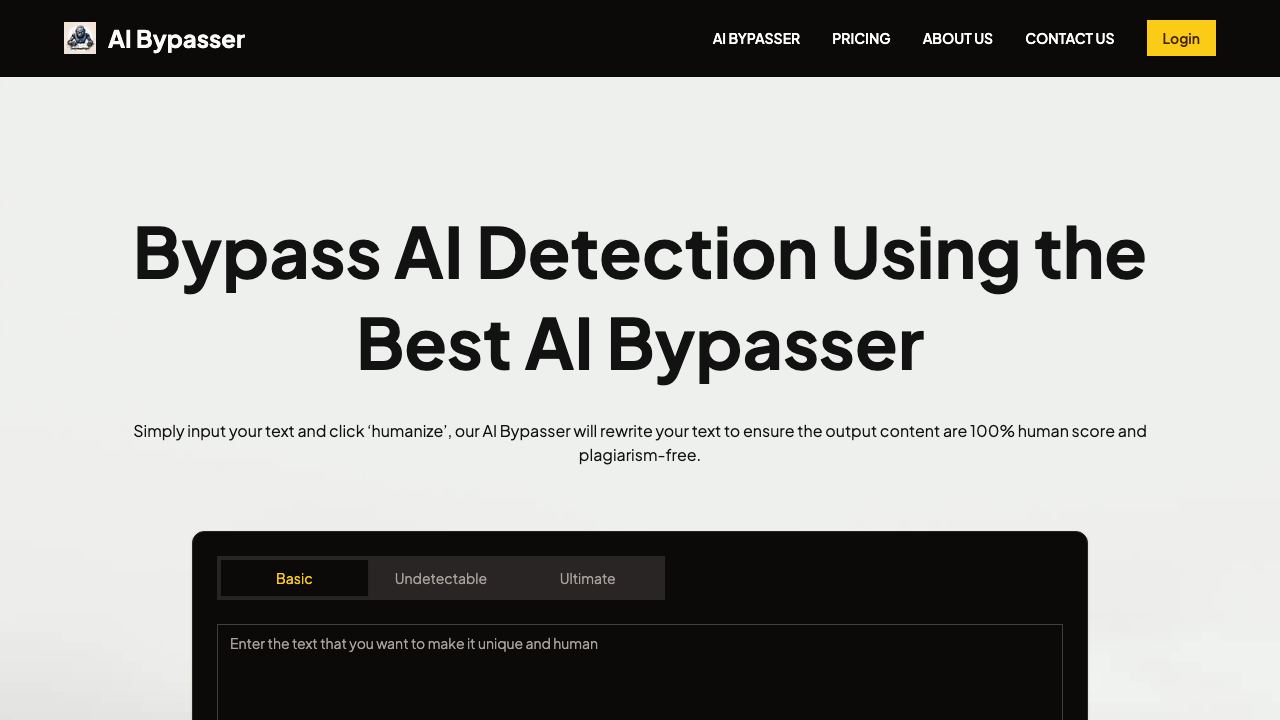 AI Bypasser AI 网站截图