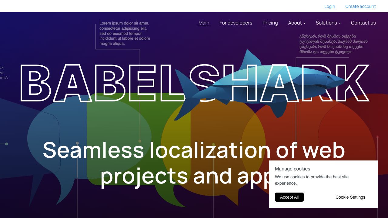 BabelShark 网站截图