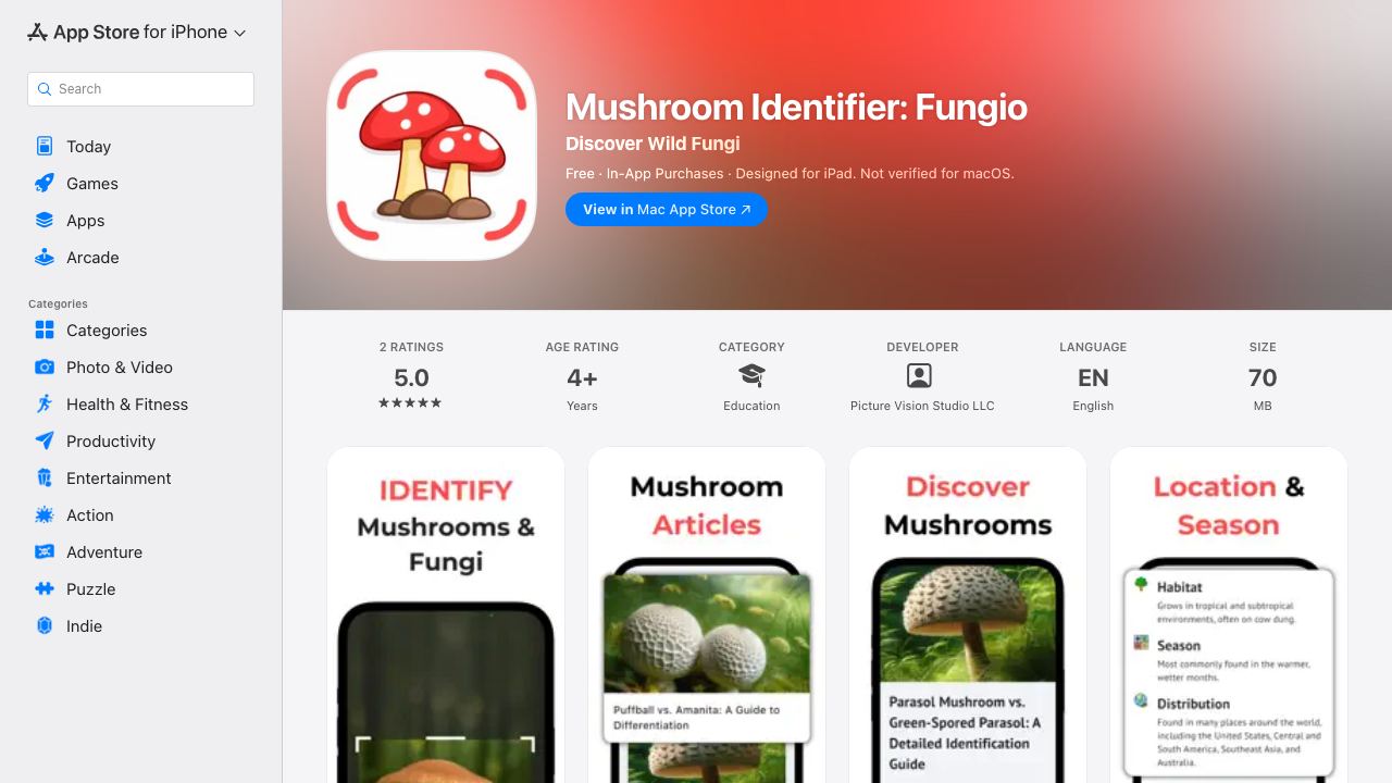 Mushroom Identifier - ShroomID 网站截图
