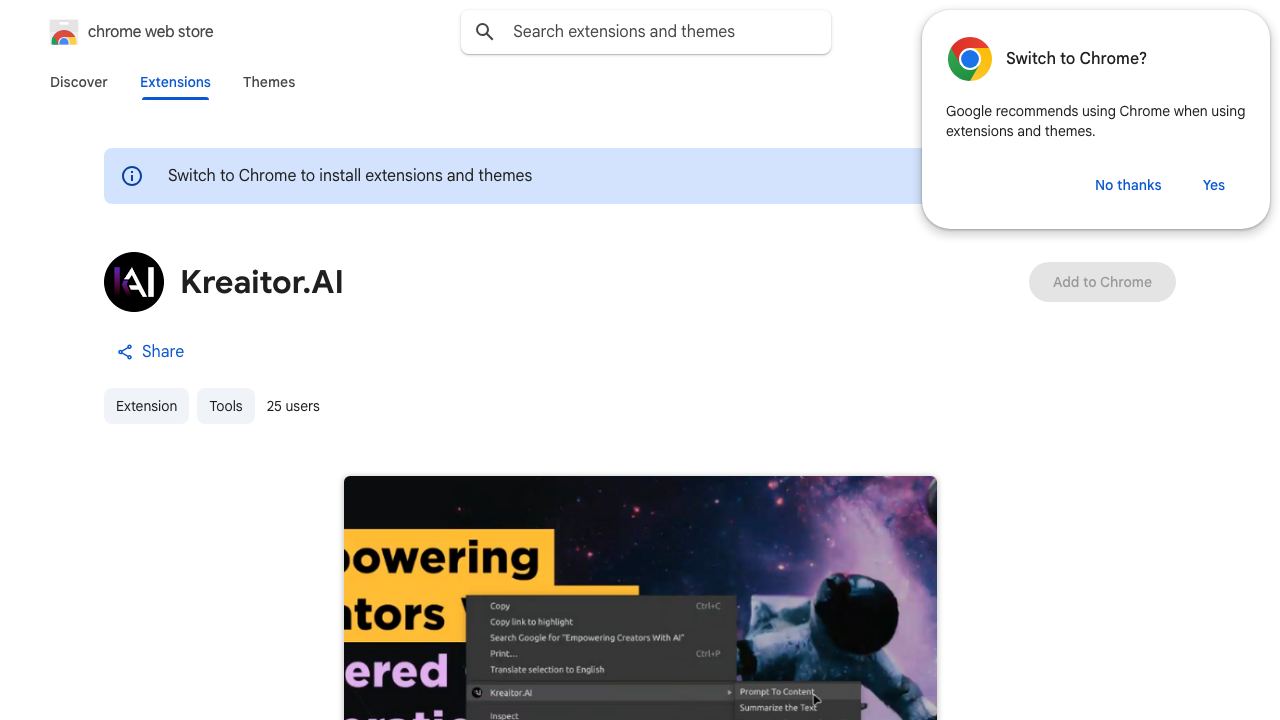 Kreaitor.AI 网站截图