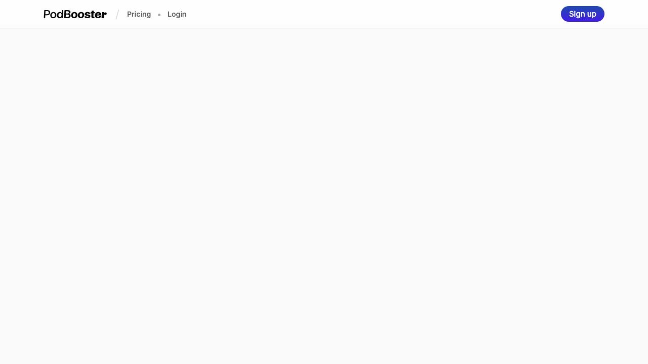 PodBooster 网站截图