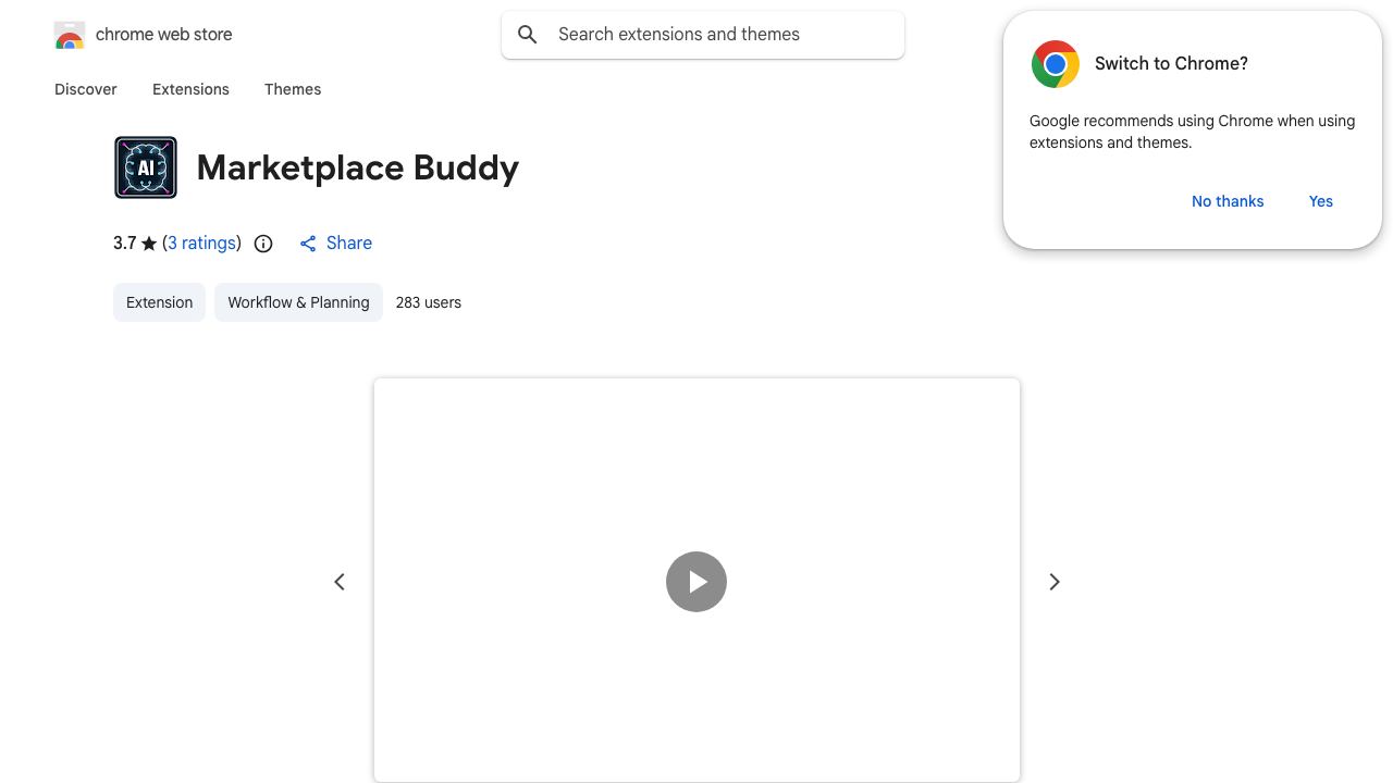 Marketplace Buddy website screenshot