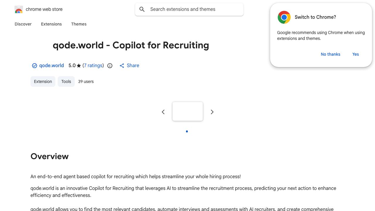 qode.world - Copilot for Recruiting website screenshot