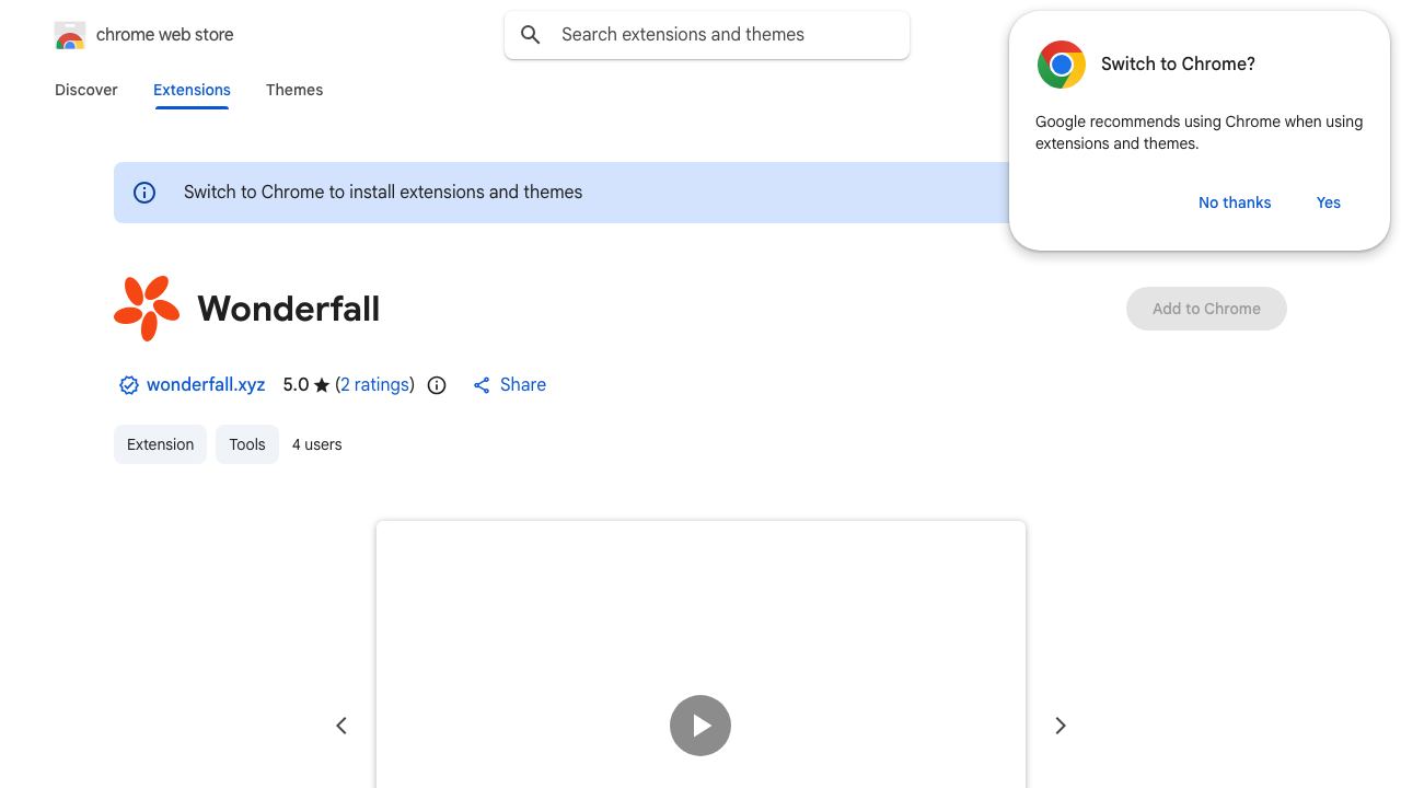 Wonderfall 网站截图