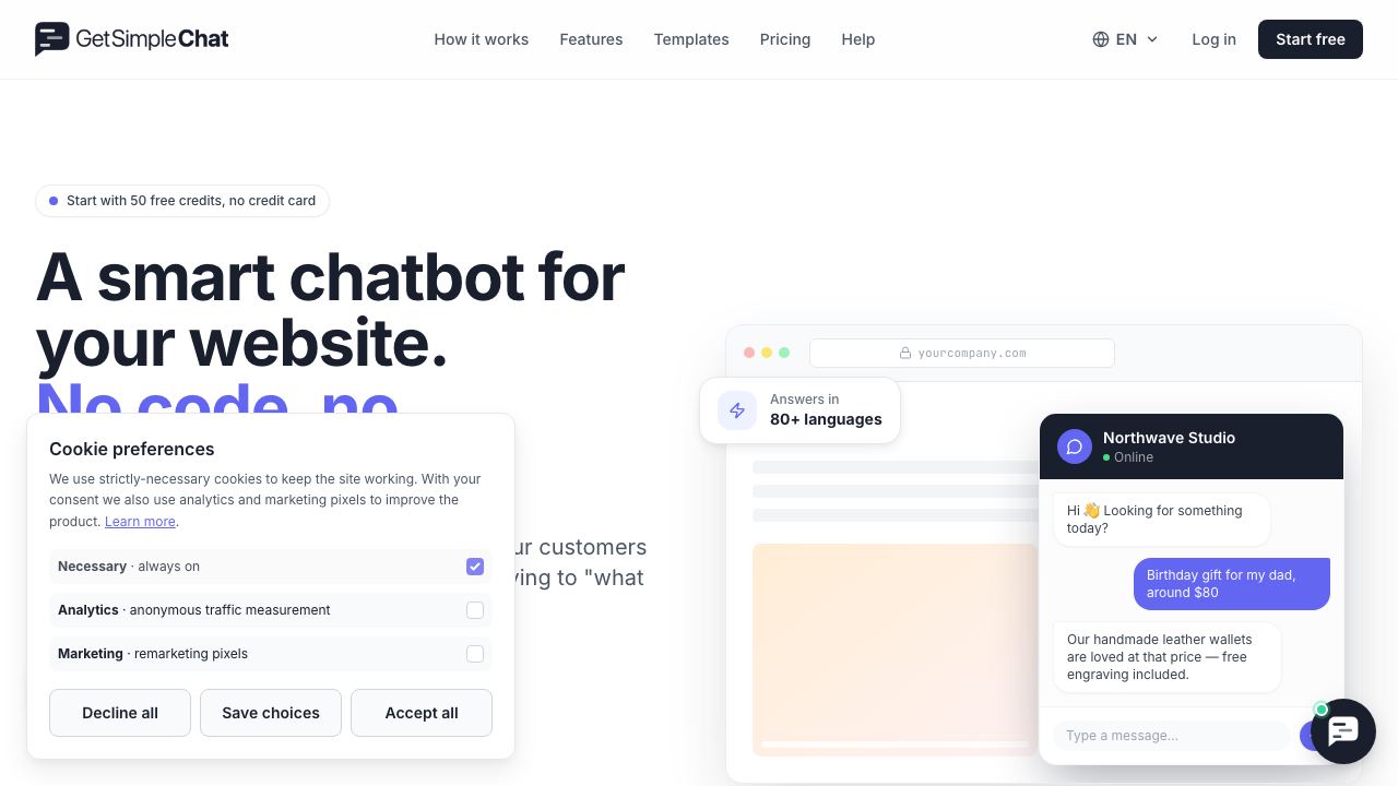 Simple Chat 网站截图