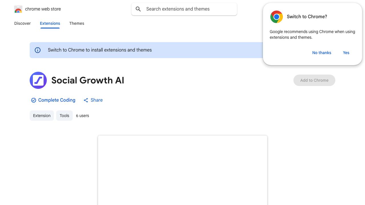 Social Growth AI 网站截图