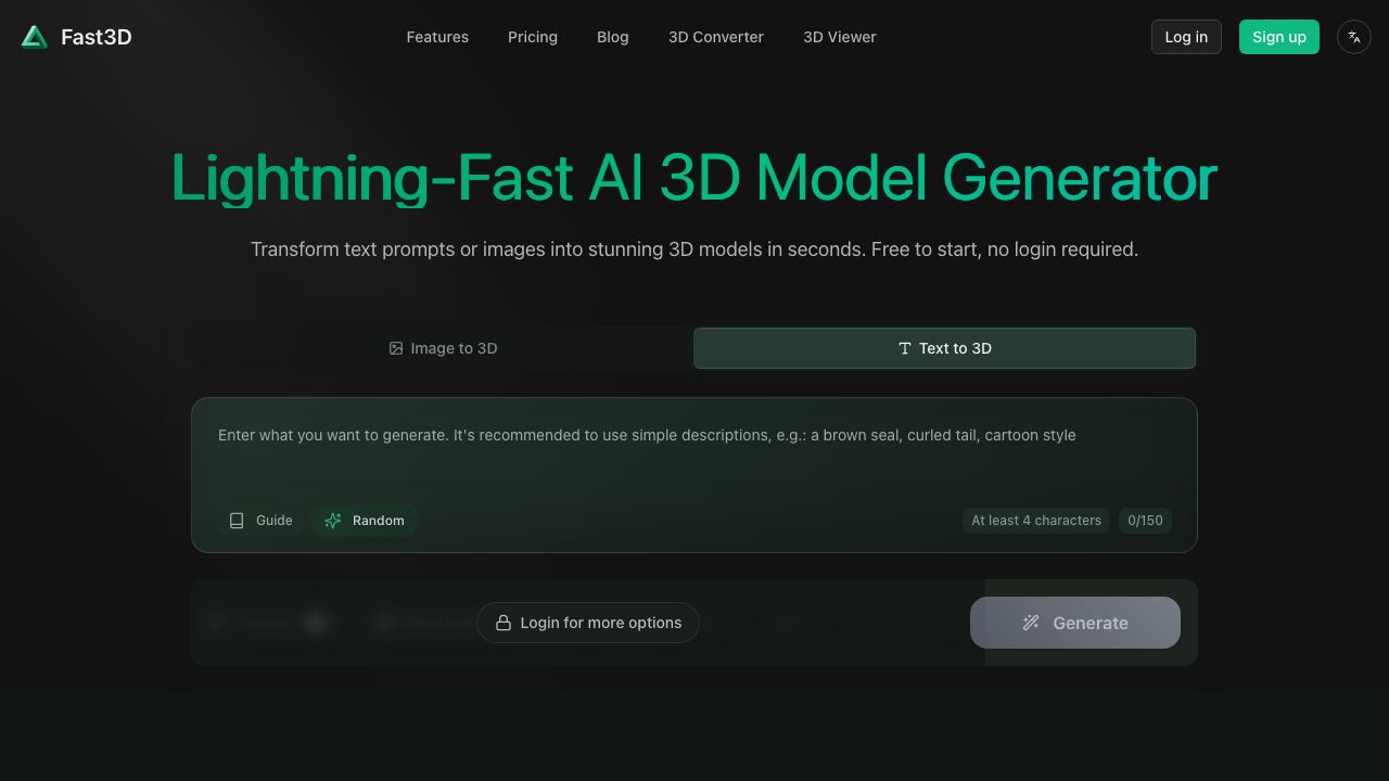 Fast3D 网站截图