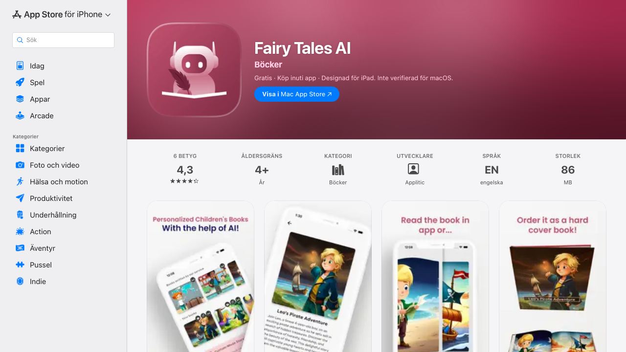 Fairy Tales AI 网站截图