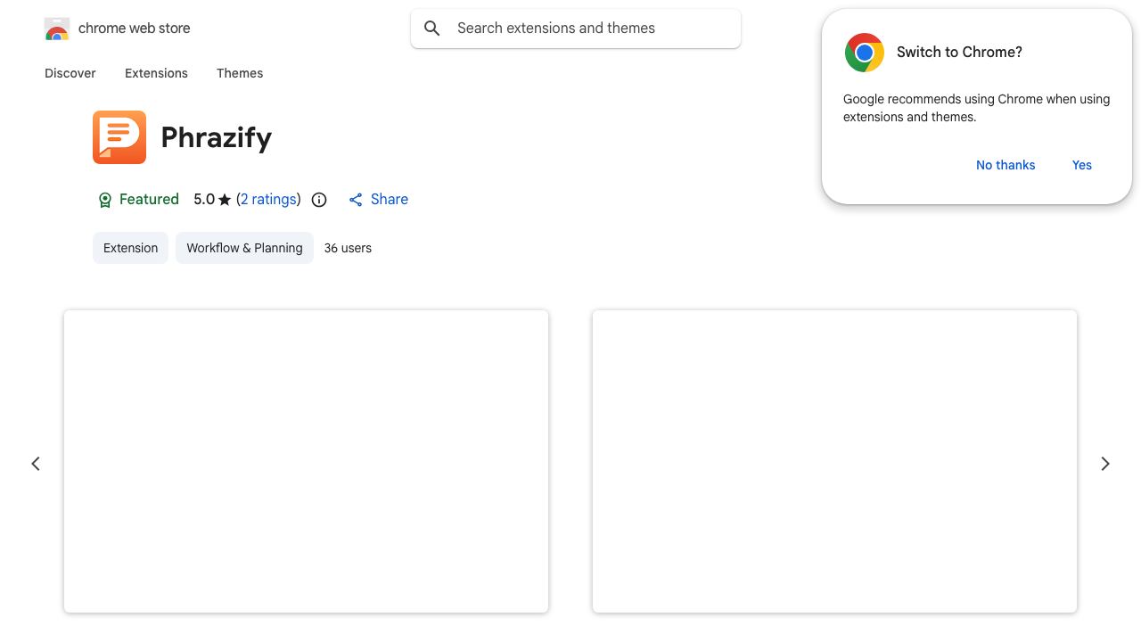 Phrazify 网站截图