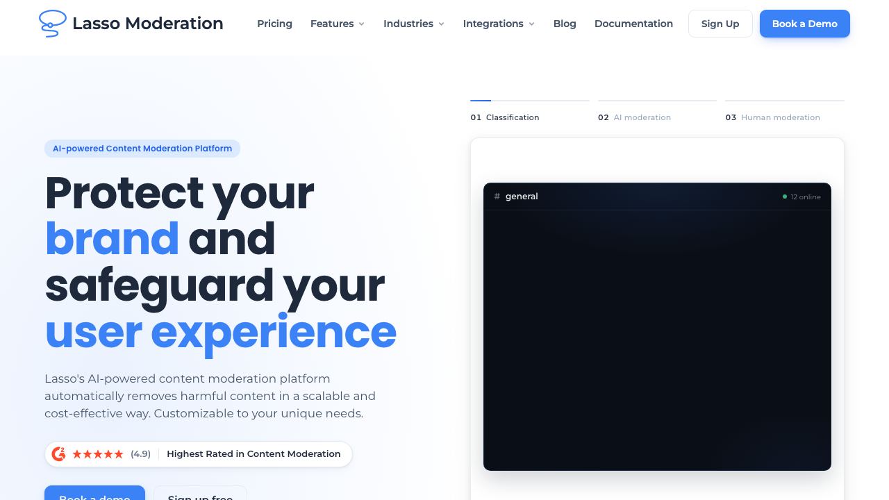 Lasso Moderation 网站截图