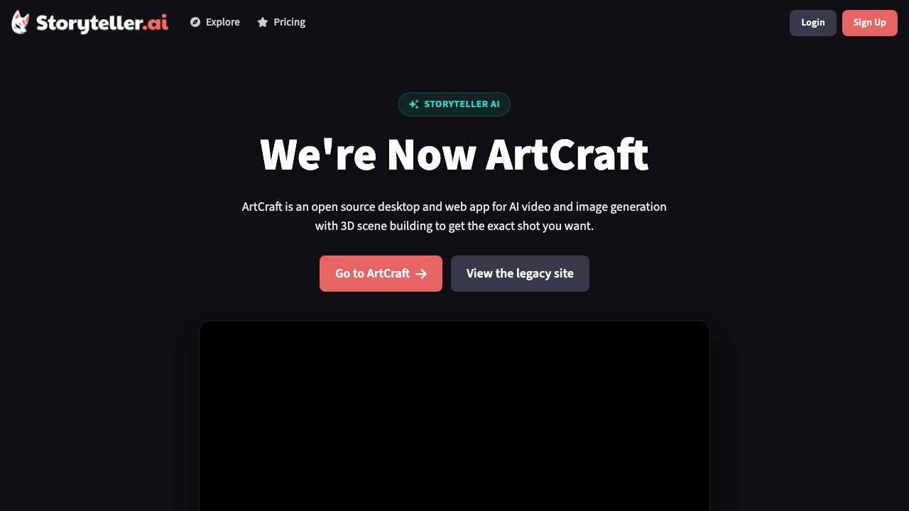 Storyteller AI 网站截图