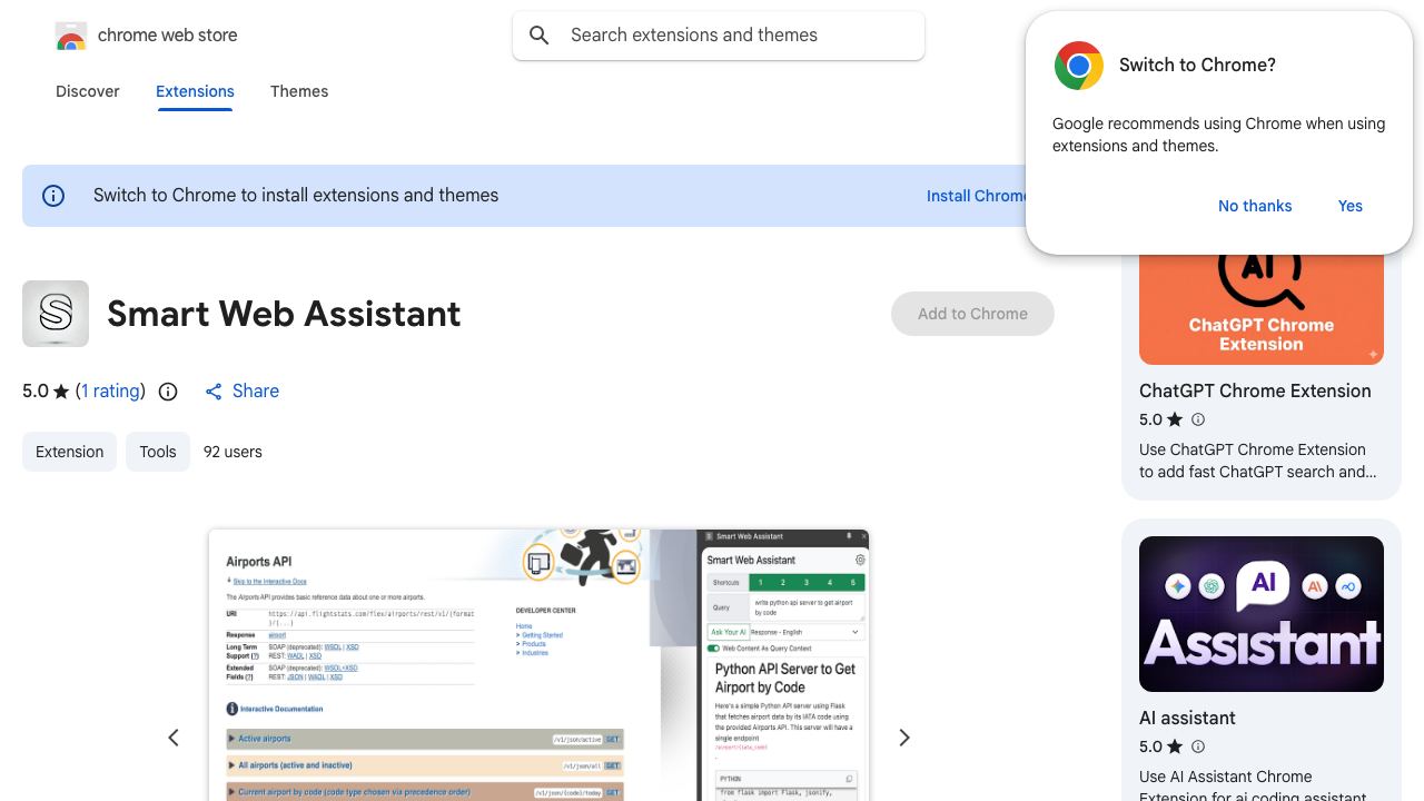 Smart Web Assistant 网站截图