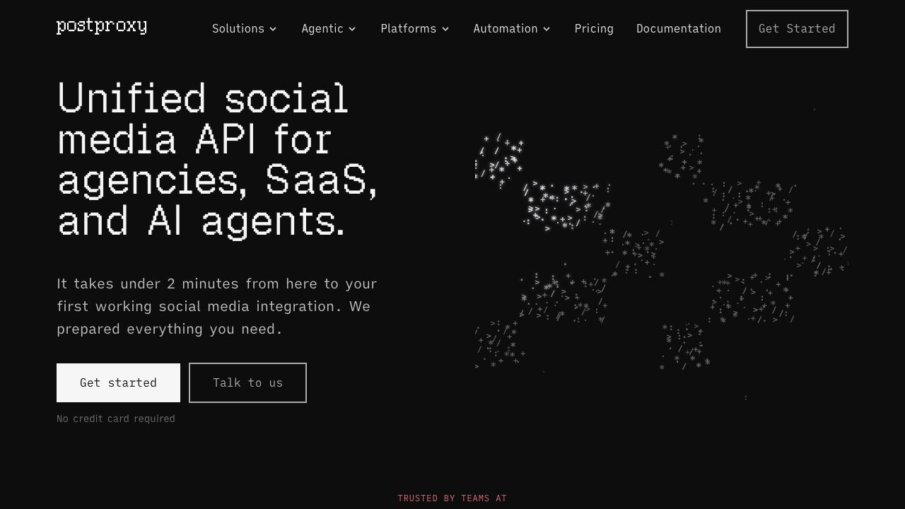 Postproxy website screenshot
