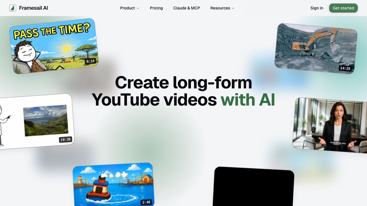 Framesail AI 网站截图