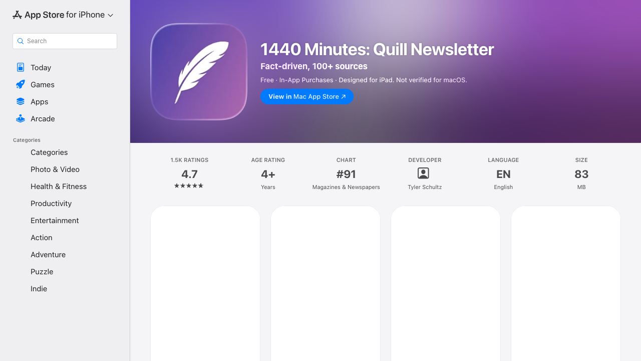 Quill News Digest 网站截图