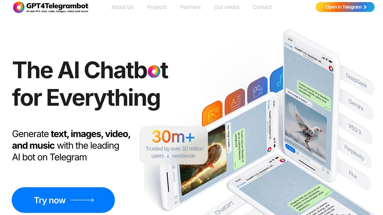 GPT4Telegrambot 网站截图
