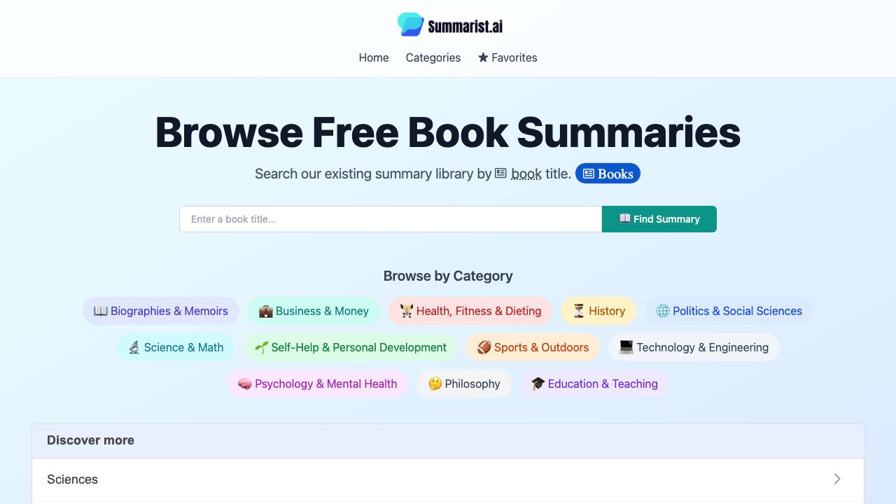 Summarist.ai website screenshot