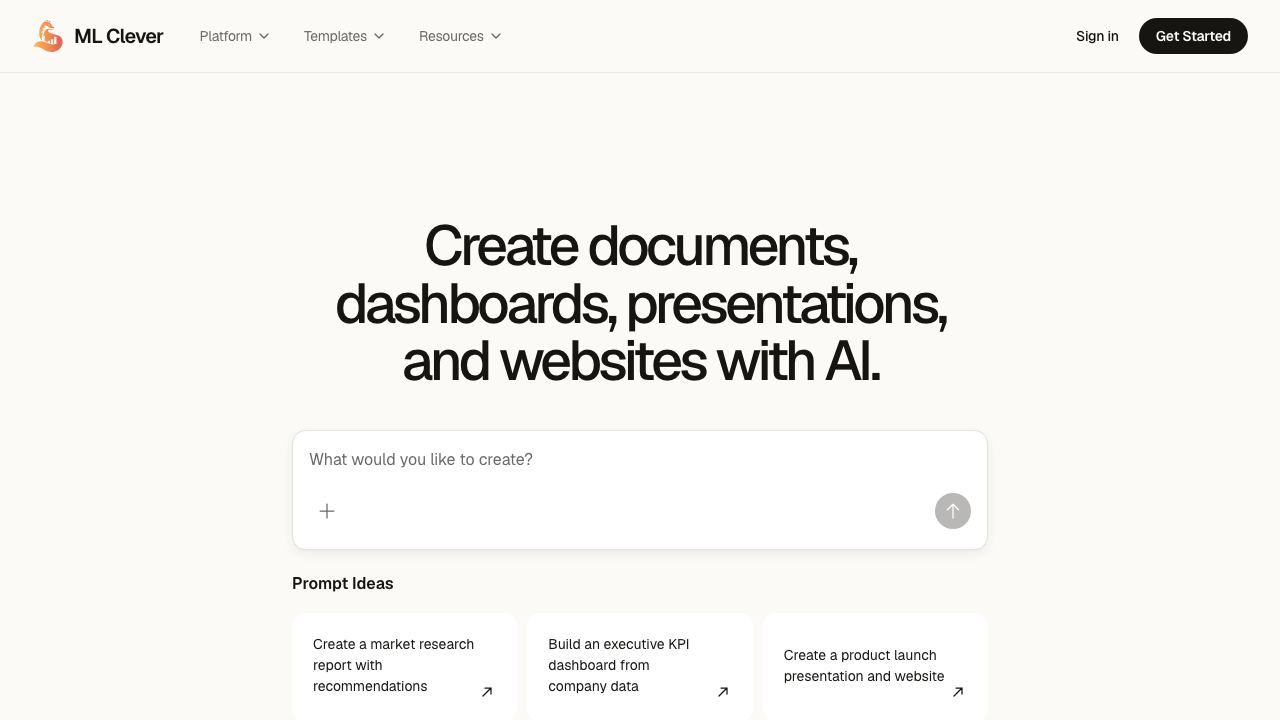 ML Clever website screenshot