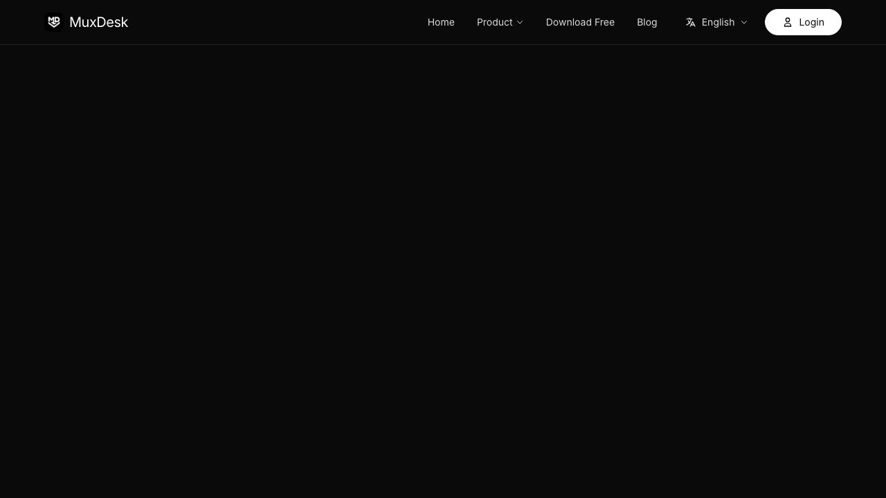 MuxDesk website screenshot