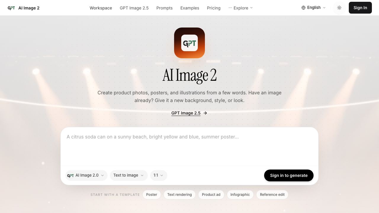 GPT Image 2 AI - 1 网站截图