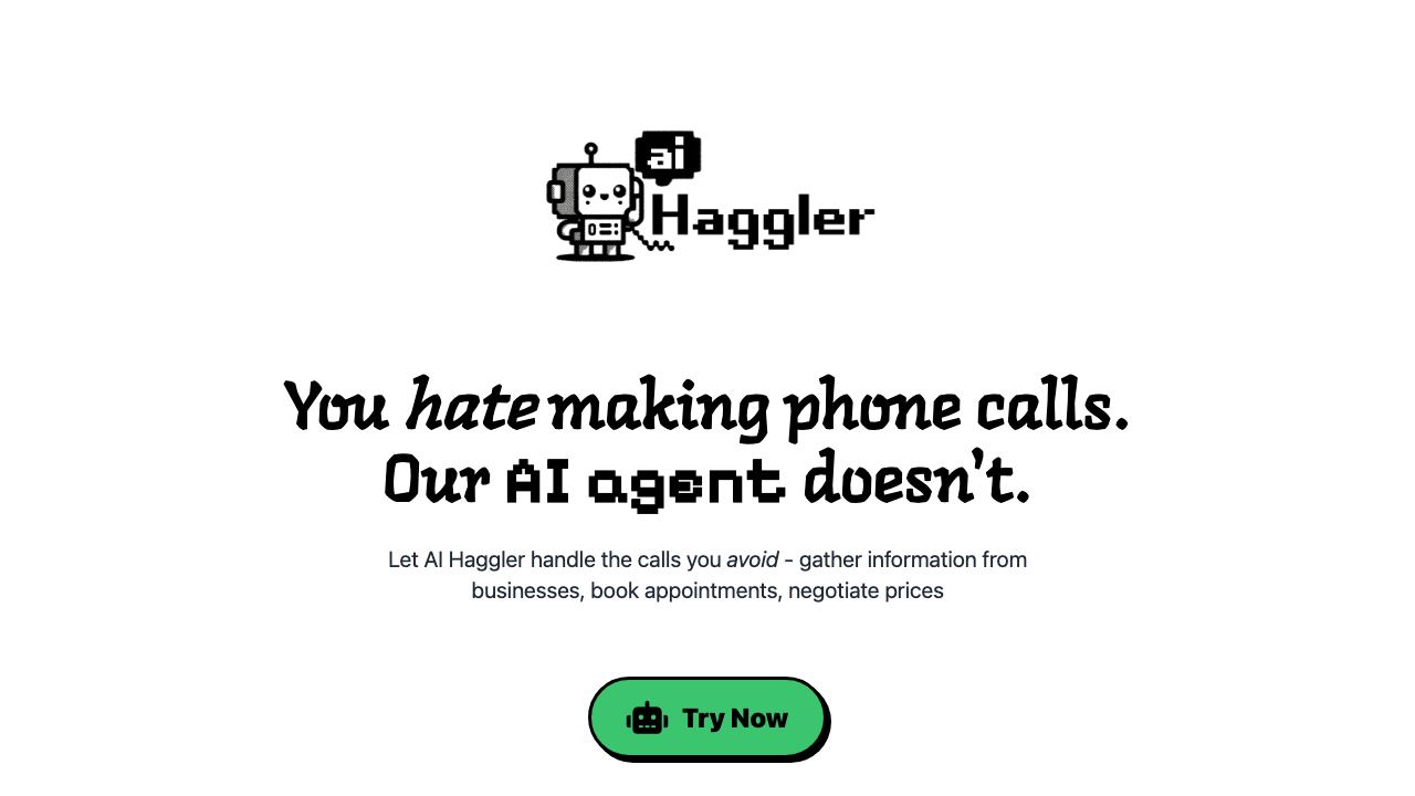 AI Haggler 网站截图