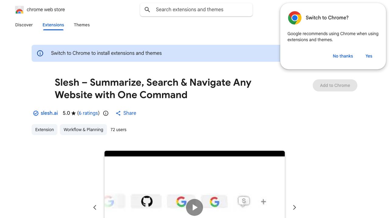 Slesh - AI Powered Browsing Assistant 网站截图