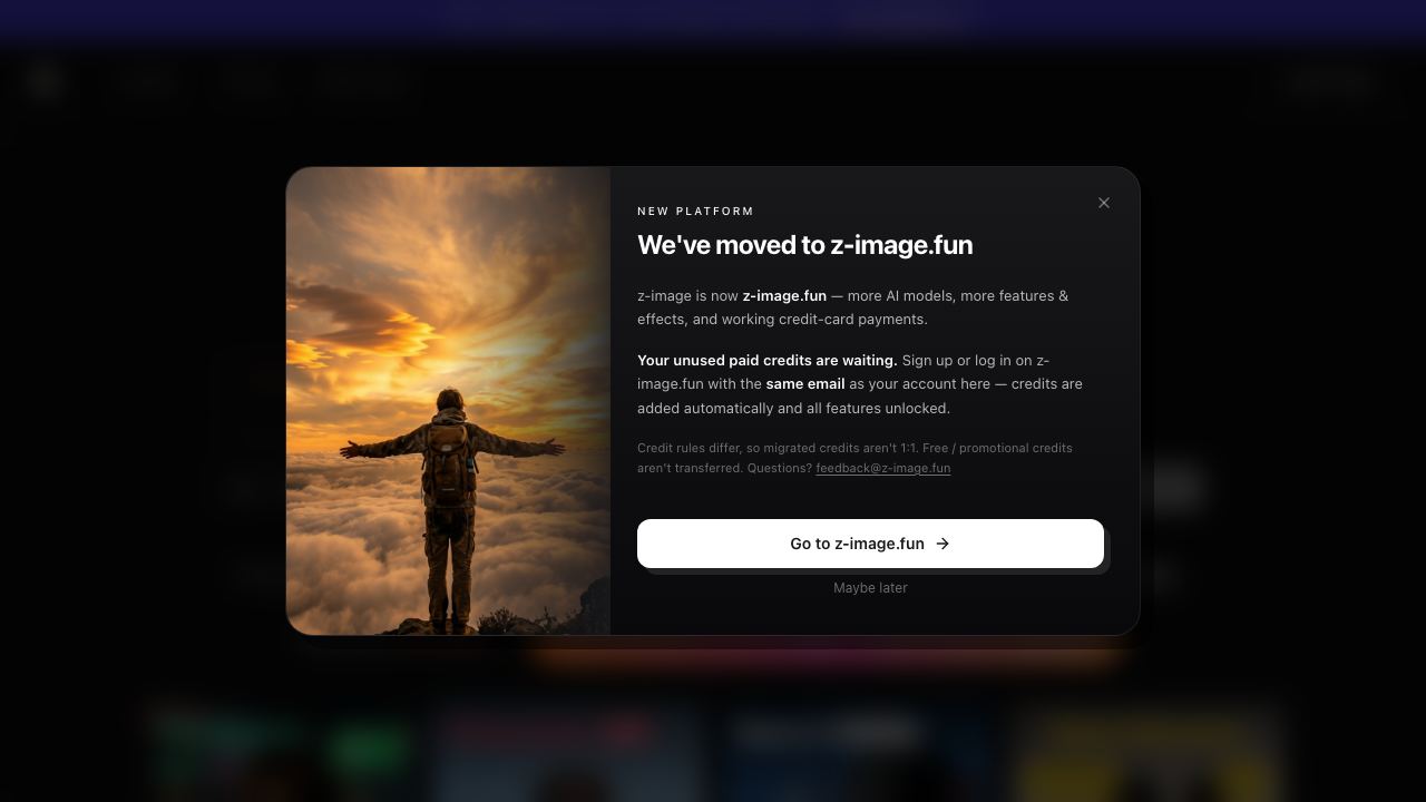 Z-Image AI Generator website screenshot