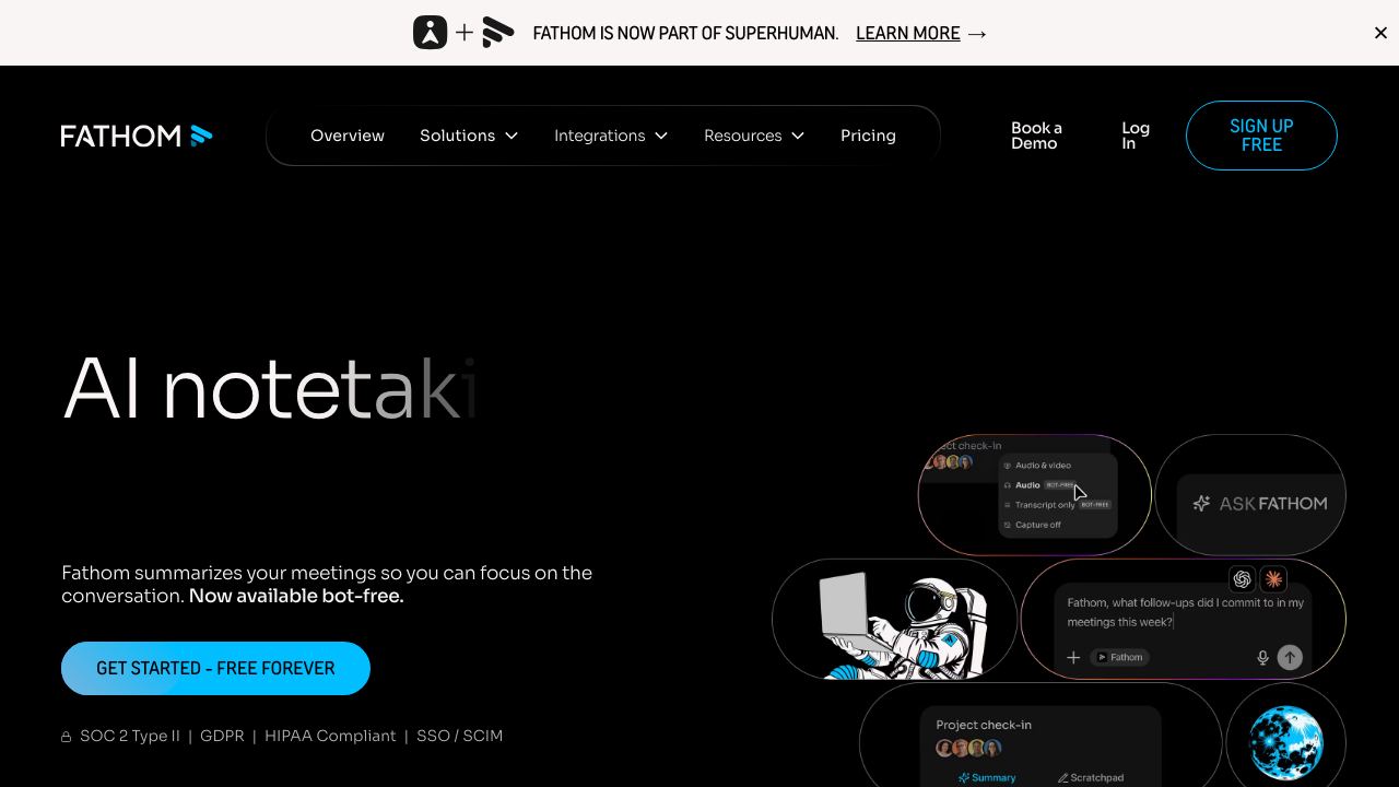 Fathom website screenshot